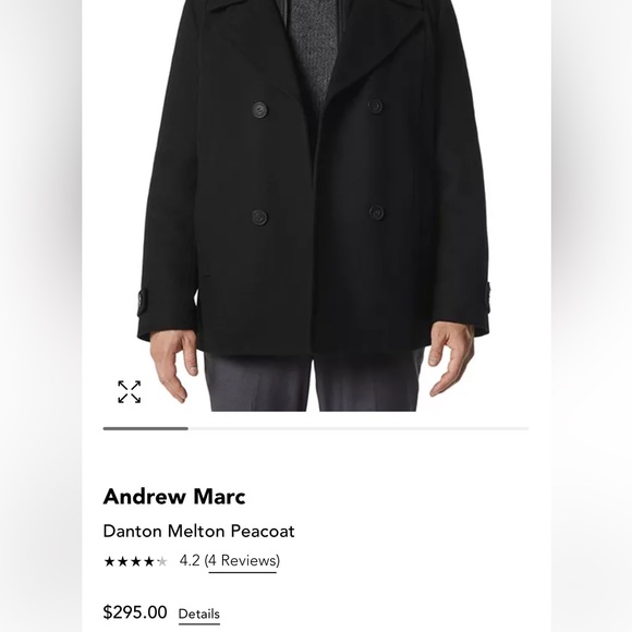 NWT Danton Melton Peacoat by Andrew Marc - Picture 14 of 15